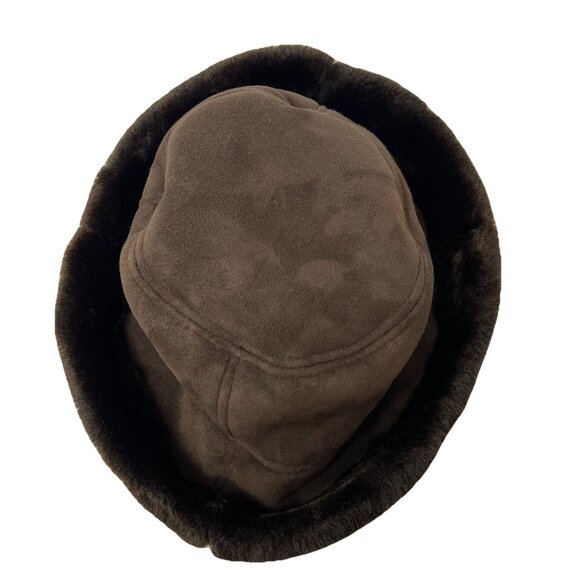 Daniele Meucci Faux Fur Italian Rollable Bucket Hat Cap Winter Crushable Retro - Picture 5 of 11